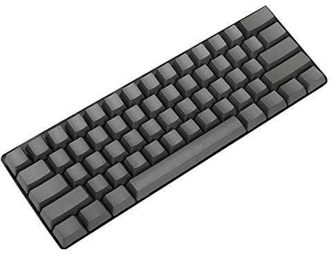 NPKC Blank Thick PBT OEM Profile 61 ANSI Keycaps for MX Switches Mechanical Keyboard (Dark Gray) (Only Keycap)