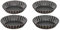 Tefal Perfectbake Lot de 4 Moules A Tartelettes 11cm Aluminium 100% Recyclé J5548102, fabriqué en France