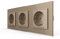 Steckdose Schuko Glas (3Fach VL-C7C1EU-13-A Gold)