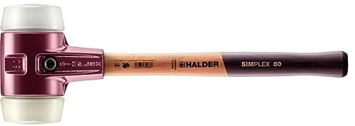 Simplex Schonhammer, Superplastik / Nylon; mit Tempergussgehäuse und hochwertigem Holzstiel | D=80 mm | 3078.080