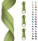 5m Reißverschluss endlos, Spirale 3mm + 15 Schieber/Zipper 32 Farben, Meterware (Grün)