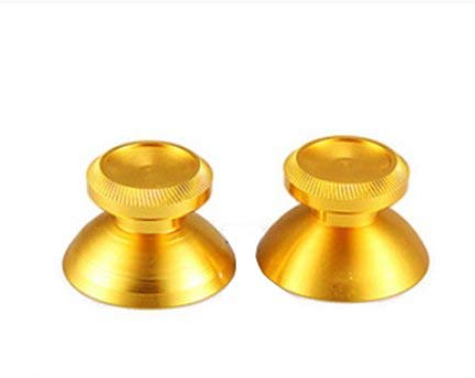 OSTENT 2 x coperchio analogico per joystick analogico in metallo compatibile per controller Xbox One PS4 - colore oro