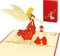 LINPOPUP®, LIN17546, POP UP Weihnachtskarten, Pop Up Weihnachten, Weihnachtskarte, 3D Karten Weihnachten, Engel, Laterne, Christkind, N446