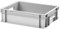 1a-TopStore Euro-Stapelbox EB-412, 400x300x120 mm (LxBxH), grau ähnl. RAL7001, aus Polypropylen, lebensmittelecht, 2 Handgriffe, ca. 11 Liter Vol.