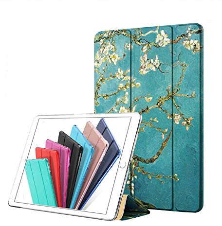 DuraSafe Étui pour iPad 3 plis Smart Cover imprimé iPad PRO 12.9 2nd Gen(2017) fleurs