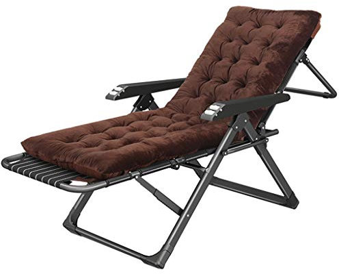 Relaxsessel mit Massagefunktion Metall Gestell Relaxliegen Klappbar für Wohnzimmer Balkon | Liegestühle Liegestuhl Bürostuhl Liegender | Recliner Armchair Comfort Gartenmöbel, Braun