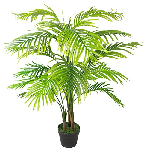 Leaf Large Artificial Palm Tree, Green, 130cm