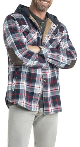 Legendary Whitetails Herren Camp Night Berber Gefütterte Flanell Mit Kapuze Jacke, Night River Plaid, L EU