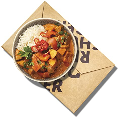 REISHUNGER Indian Curry Box (für 4 Personen) - Für Authentisches Indisches Curry - Beinhaltet Curry Paste, BIO Basmati Reis, Kokosmilch und Indisches Reis Gewürz