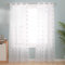 Deconovo Stores Gardinen Vorhang Transparent Ösen Vorhänge Kinderzimmer Dekosachals Leinenoptik Stern, 260x140 cm(HöhexBreite), Blaugrün, 2er Set