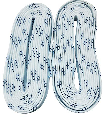 Schnürsenkel gewachst 213-330 cm Hockey HTX3 Laces Waxed weiß/blau f. Eishockey (274)