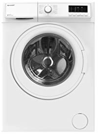 Sharp ES-HFA6122WD-DE - Lavatrice con caricamento frontale, 6 kg, 1200 giri/min/allergia, 15 programmi inclusi 15 minuti di programma breve/AquaStop/bianco