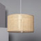 LEDKIA LIGHTING - Hängeleuchte Rattan Baracoa | Pendelleuchte Landhaus Stil | E27 Fassung | Für Wohnzimmer, Küche, Schlafzimmer | Ø40 cm, Weiß, Textil