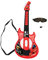 Lexibook, Miraculous Ladybug Chat Noir, Leuchtende elektronische Gitarre mit Mikrofon, Brille mit Mikrofon, Melodien, 2 Spielmodi, MP3-Anschluss, Schwarz/Rot, K260MI