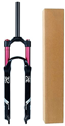 Fourches VTT Suspendues 26/27,5/29 Pouces Course 140mm Alliage D'aluminium 1-1/8 Fourche À Air de Vélo pour Bicyclette Frein À Disque 160mm (Couleur : Straight Tube B, Size : 26 inch)