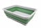 SAMMART 7L zusammenklappbare Wanne – Faltbare Geschirrwanne – tragbares Waschbecken – platzsparende Kunststoff-Waschwanne (Grau/Dunkles Meergrün, 1)