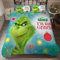LISaINmAy The Grinch Rotierendes Bettbezug- Und Kissenbezug-Bettwäsche-Set Für Kinder (Einzel (135x200cm),Grün 01)