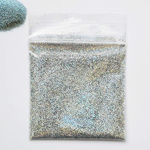 Fine Glitter Dust Silver 25g Holographic Cosmetic Grade Arts Craft Stationary Card Making Resin Nail Art Wine Glass Design Child Friendly Non Toxic