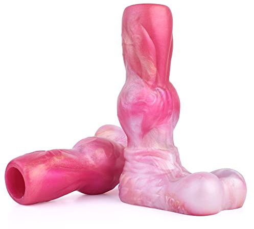 Jixaxe Realistischer Dildo Monster Penis Sleeve Flüssiges Silikon Animal Dildo Sleeve Penishüllen Penis Extension Penismanschette Penisvergrößerung Verzögerung Ejakulation Sexspielzeug für Männer