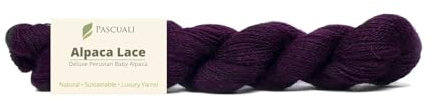 PASCUALI Alpaca Lace |Strickwolle aus 100% Alpakawolle, Alpaka Wolle zum Stricken und Häkeln, 1 Strang - 50g, Farbe:Traube 43