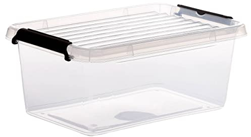 5 five simply smart 5five Aufbewahrungsbox aus Kunststoff, transparent, 4,5 l