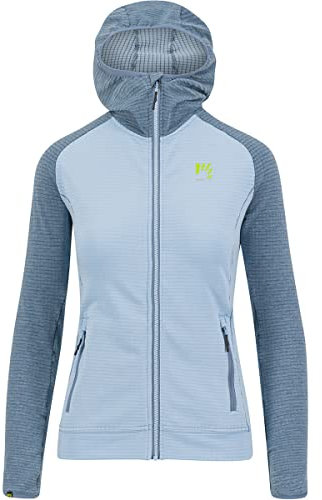 KARPOS 2532006-075 AMBRIZ. W F-Z Hoodie Maglia Lunga Donna Aquamarine/Spring Lake Taglia S
