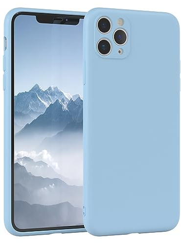 EAZY CASE - Silikonhülle für iPhone 11 Pro Max Hülle Silikon Case Blau weich stoßfeste Handyhülle iPhone 11 Pro Max Schutzhülle mit Kameraschutz Dünn Premium Schutz Cover TPU Phone Bumper in Hellblau