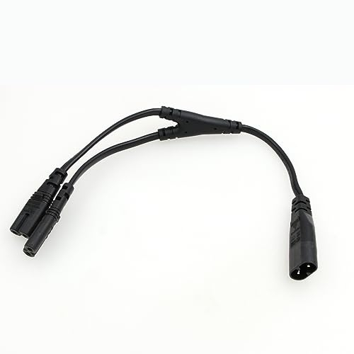 DRRI IEC320 C8 auf Dual C7 Y Splitter AC Netzkabel für Drucker, Digitalkameras, Apple TV und Playstation 4