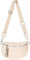 styleBREAKER Damen Teddyfell Halbmond Crossbody Schultertaschen Einfarbig, verstellbarer Schultergurt 02012403, Farbe:Beige