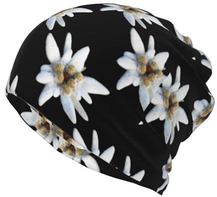 Beanie-Mütze, Halsmanschette, Strickmütze, Gesichtsmaske, Schal, Sturmhaube, Slouchy-Laufmütze, Leontopodium Edelweiss