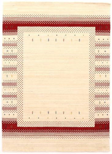 Rugeast LORIBAF 350x250 Orientteppich für Wohnzimmer Gabbeh handgeknüpft Rechteckig Design Teppich Modern