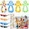 TZQFROCE Hawaii Deko Flammen Sonnenbrille Party Brillen lustige sonnenbrille Hawaii Flammen Brillen Feuer Sonnenbrillen für Maskerade Party Dekoration