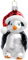 SIKORA Pinguin mit Weihnachtsmütze besondere Weihnachtskugel Glas Christbaumschmuck Deko Figur Weihnachten Anhänger Ornament - Meisterstücke - BS760