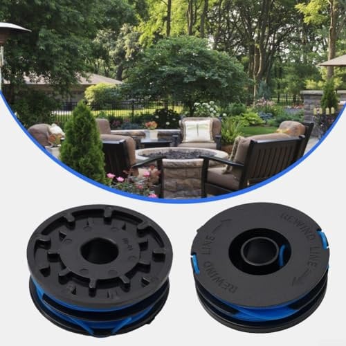 2pcs Spool and Line, Trimmer Spool & Line for Spear & Jackson GT450, GT600, N1F-GT-280/450-D S6030ET, Grass Strimmer Replacement Spool Strimmer Spool Line