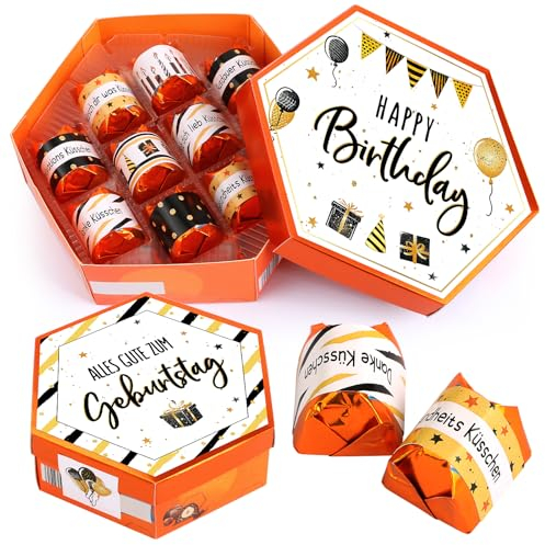 BOOMTOP 50 Aufkleber für Küsschen Pralinen Schokolade Aufkleber zum Beschriften Geburtstag Schokolade Personalisiert Selbstklebend Schokoladen Sticker DIY Geschenke für Freundin Vater Mutter