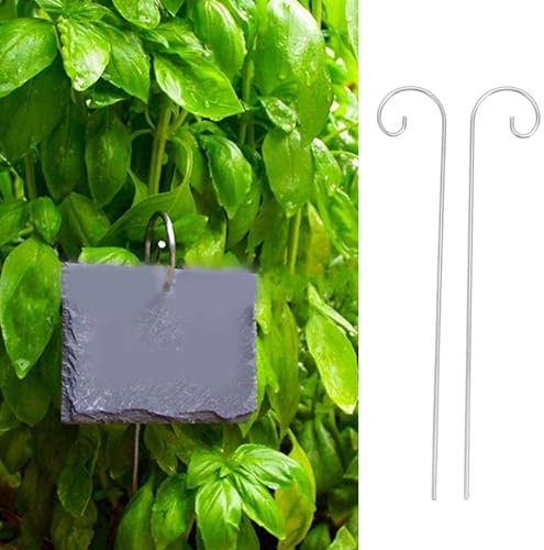 Annadue 30pcs Weatherproof Stainless Steel Garden Markers, Plant Label Hooks, Perfect for Plant Identification, Easy to Insert and Move