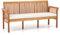 Giantex Gartenbank für 3 Personen, Gartenbank aus Akazienholz mit gebogenen Armlehnen und abnehmbarem Sitzkissen, Außenbank mit Latten, 159 x 59 x 77 cm