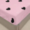 FANSU Spannbettlaken mit Blätter Muster Polyester Bettlaken 30cm Extra Tiefe Taschenlaken Weiche Bequem Spannbetttuch für Einzelbett Doppelbett Boxspringbett -Herz Liebe (Rosa,180x200cm)
