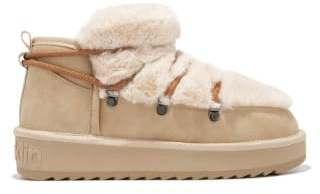 D.Franklin Stivaletti Australiani da Donna Nordic Trk Fur Low in Beige - Stivali da Donna - Moda Casual - Taglia (38) - Modello nordic-trk-fur-low