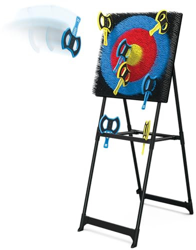EastPoint Sports Axe Throwing Target Game - 5ft Tall Sturdy Steel Frame - Includes 8 Throwing Axes