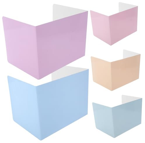 OFFSCH Sichtschutz für den Schreibtisch 5 Stück Mehrfarbig Trennwand fürs Arbeitszimmer Klassenzimmer Büro einfach zu installierende Raumtrennung