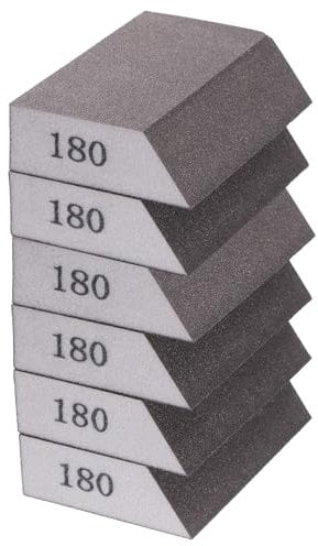 sourcing map 6pcs Sanding Sponge Blocks 600-800 Grit Sanding Sponge with Angled Edge 4x2.8x1, Washable and Reusable Foam Sanding Block for Polishing Kitchen Metal Wood Drywall Home