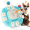 Interactive Dog Toys，3-In-1 Dog Puzzle Toys with 2 Levels，2 Squeaky Pet Balls and 4 Anti-Slip Pads, Treat Puzzle Dispensing Slow Feeder for Training & Fun Feeding, Keep Healthy and Improve IQ
