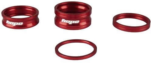 Hope Space Doctor Fahrrad-Headset-Abstandhalter-Set, Aluminium, Rot