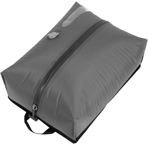 Vakuumbeutel TPU 16L Vakuum Kompressionsbeutel Reise mit Luftdichtem Ventil Packwürfel Vakuum Vakuumbeutel für Reisen Kompressionsbeutel für Koffer Rucksäcke (Grau)