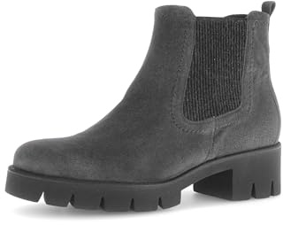 Gabor Damen Chelsea Boots, Frauen Stiefeletten,Best Fitting,uebergangsschuhe,uebergangsstiefel,Schlupfstiefel,Dark-Grey(EL.Filz),38.5 EU / 5.5 UK