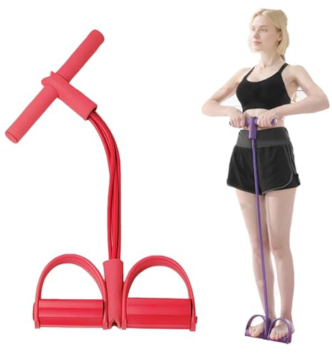 Pedal Widerstandsband,Upgrade 4/6 Tube Elastische Zugseil Pedal Fitness Bauchtrainer Band,Sit-up Bodybuilding Expander für Bauch Taille Arm Bein Fitness Abnehmen Training