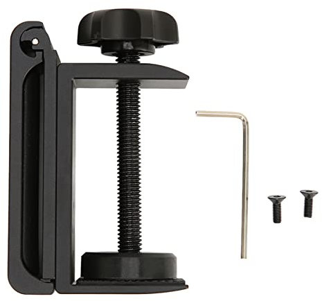 Beufee Headphone Stand Hanger Holder, Aluminum Headset Soundbar Stand Clamp Hook Under Desk Space Save Mount for Home