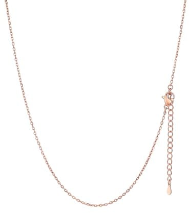 FaithHeart Collana Catenina Donna Argento 1mm/1.4mm/2mm/2.5mm Catenella Oro Sottile per Ciondolo 35-75cm Impermeabile in Acciaio Inossidabile Impermeabile
