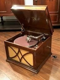 Gramophone Player Original Working Old Replica Gramophone Player with 1 Demo Record and 5 Needles Yellow Carved